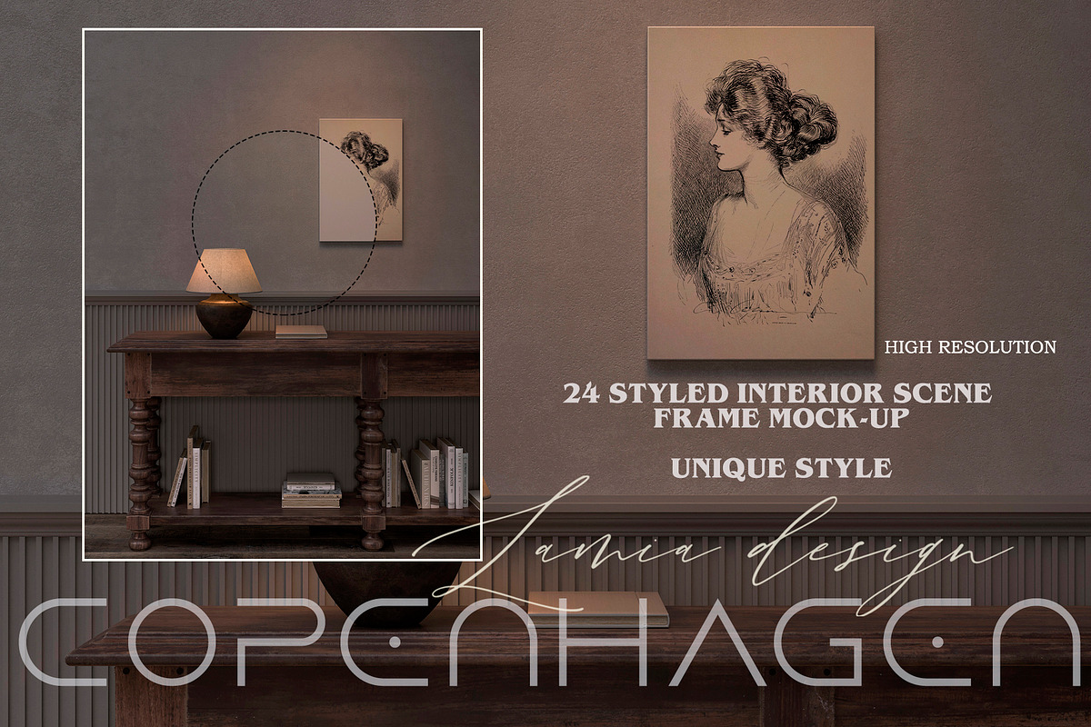 Copenhagen Frame Mockup Interior, a Household Mockup by LAMIA DESIGN (Photo 1 of 17)