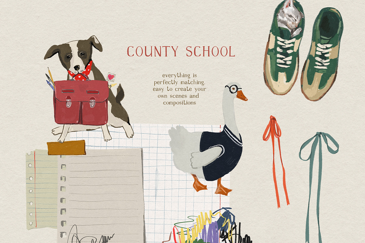 Back To School Cottagecore Images, a Decorative Illustration by whiteheartdesign (Photo 9 of 19)