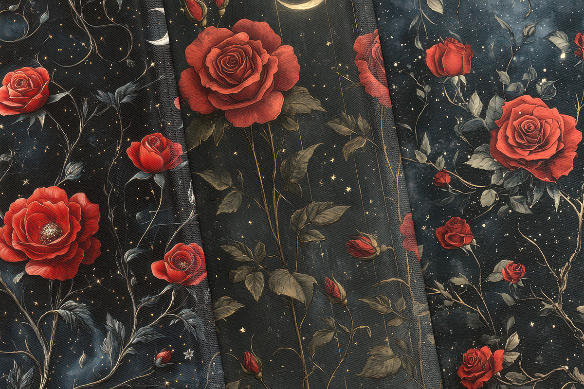 Starry Rose Garden, a Background Graphic by Curve Design (Photo 7 of 7)