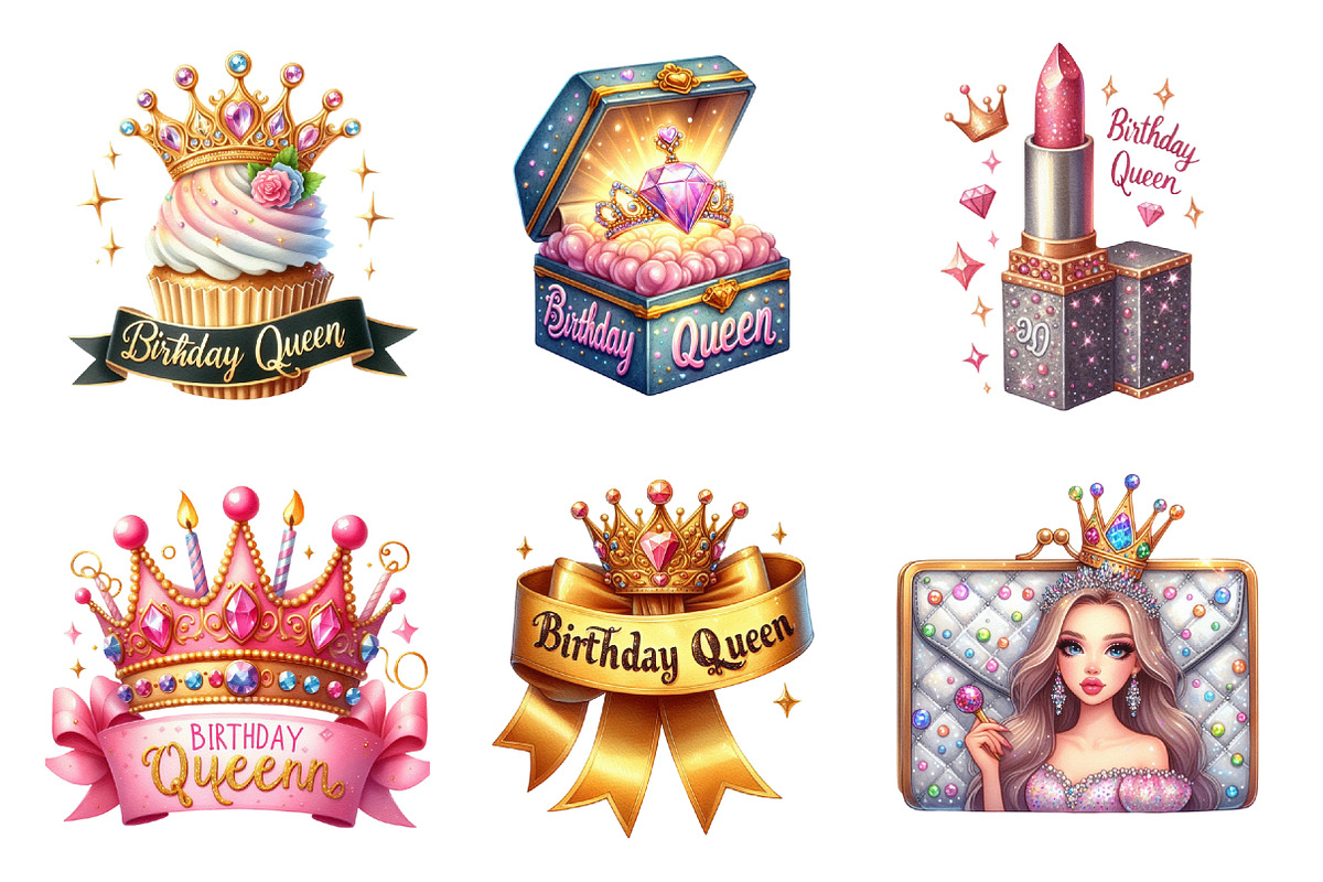 Birthday Queen Sublimation Quotes, an Illustration by SinaCreation (Photo 4 of 5)