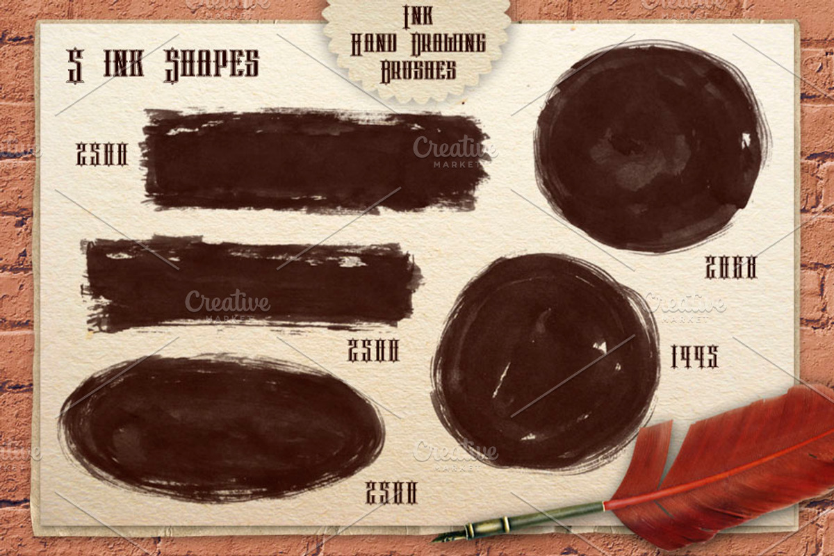 Vintage Ink Crystals PS Brushes preview 3