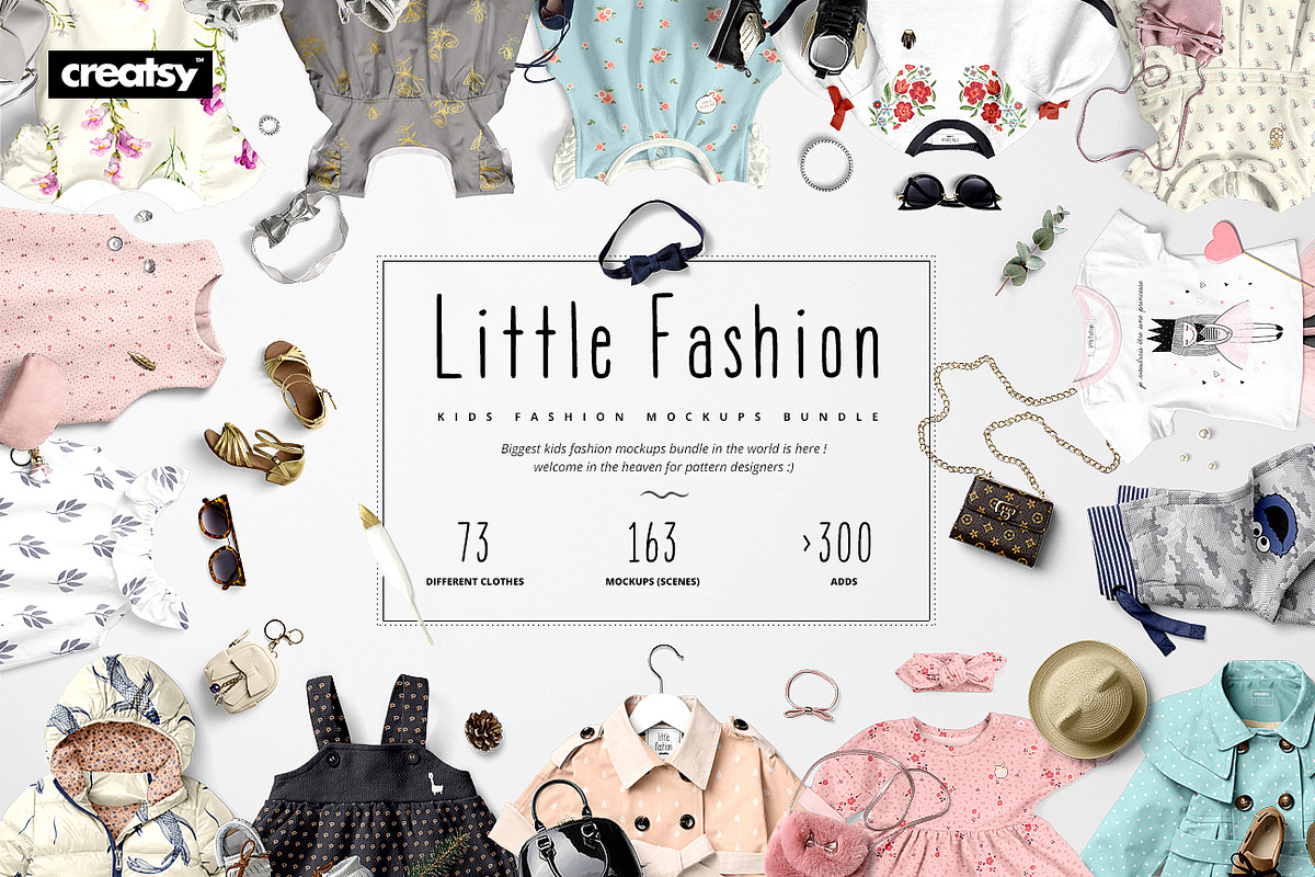 Little Fashion Apparel Mockup Bundle, a Hoody Mockup by creatsy5 (Photo 1 of 15)