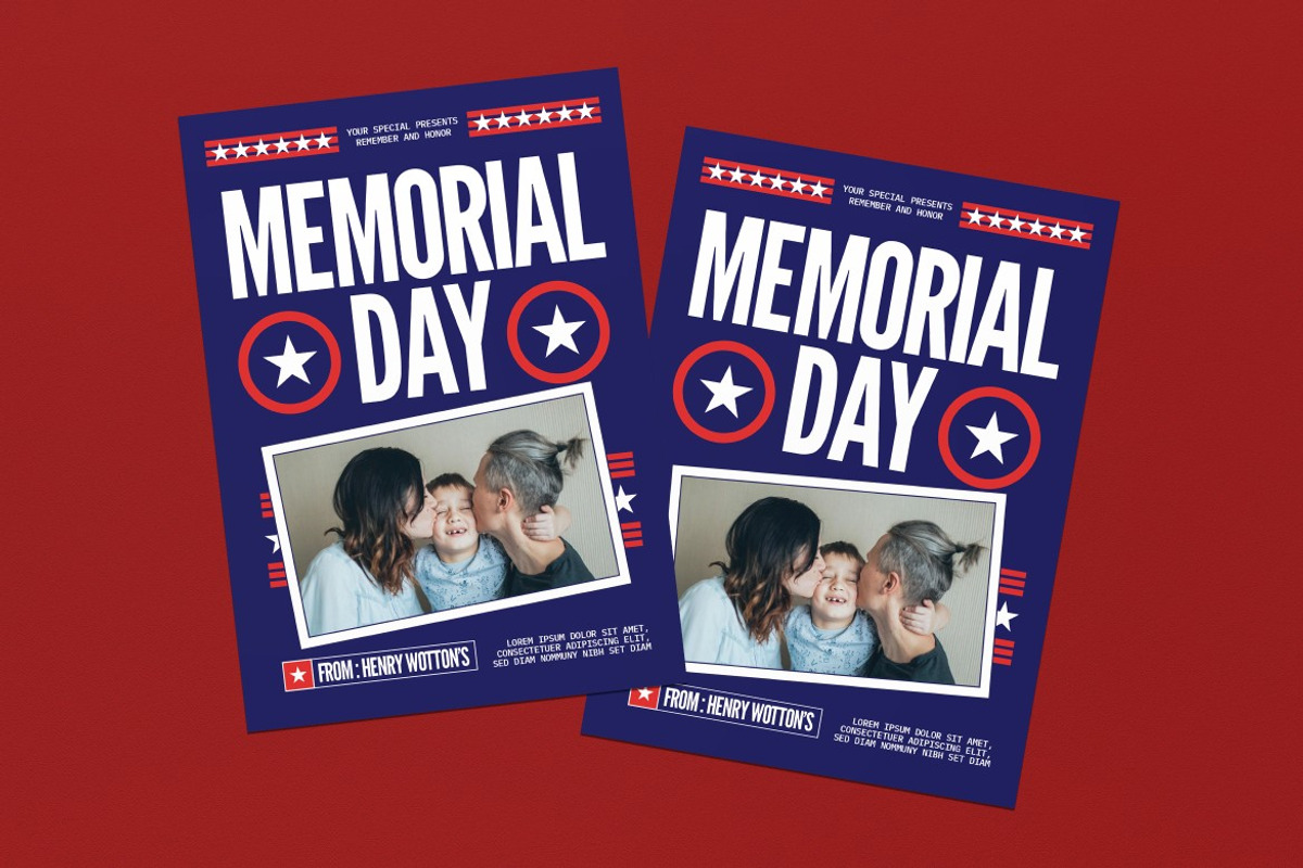 Memorial Day Photobooth, a Card Template by graphicook (Photo 3 of 4)