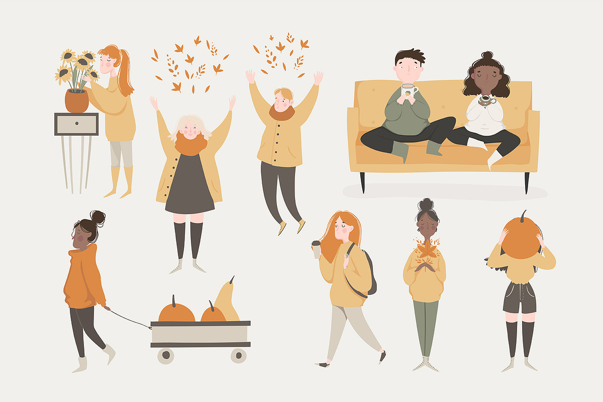 People illustrations set, a Person Illustration by Cute Atelier (Photo 4 of 9)
