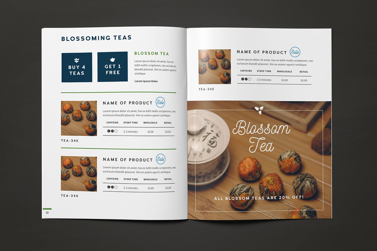 The Tea Leaf Line Sheet + Order Form, a Brochure Template by Hues of Hodges (Photo 6 of 8)