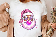 Retro Pink Santa Claus PNG Clipart, a Seasonal Illustration by CrexoraLab (Thumbnail 4 of 4)