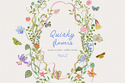 Hand-drawn quirky whimsy flowers, a Decorative Illustration by Grace Noboa Illustrations (Thumbnail 1 of 12)