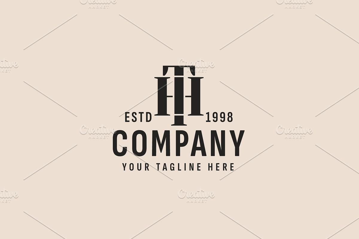 Letter TH logo illustration, a Branding & Logo Template by Dyn Studio