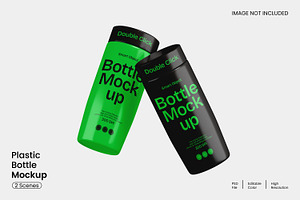 Plastic Bottle Mockup, a Cups & Container Mockup by Unerispace