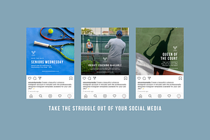 Tennis Social Media Design Templates