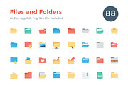 88 Flat Files and Folders Icons, a Duotone Icon by Creative Stall (Thumbnail 1 of 3)