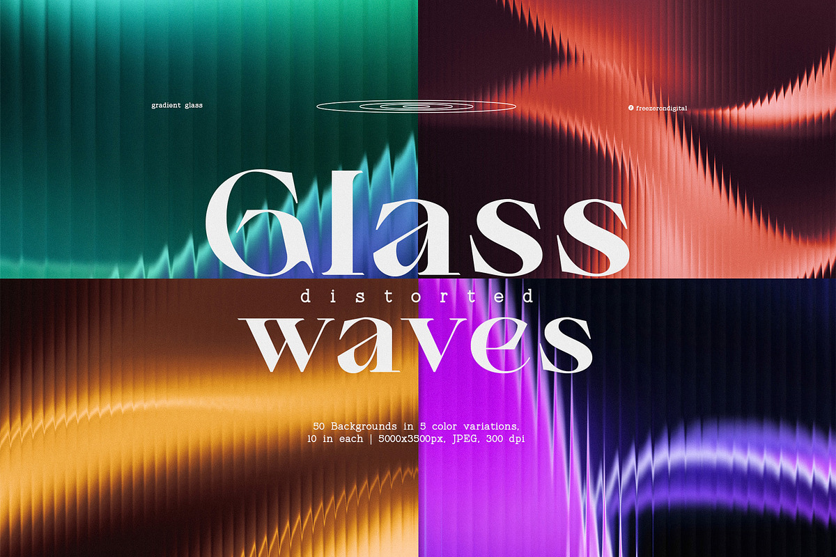 Glass Distorted Waves Backgrounds, a Texture Graphic by Freezerondigital (Photo 19 of 19)