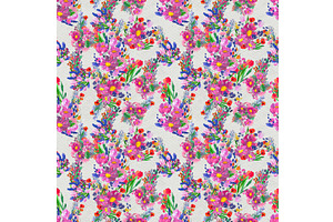 Seamless pattern with flowers
