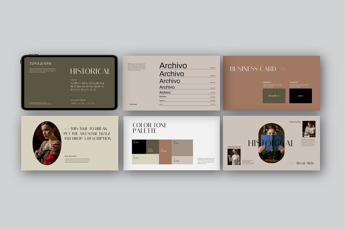 Historical Brand Google Slides, a Presentation Template by Dirtytemp Studio (Photo 8 of 10)