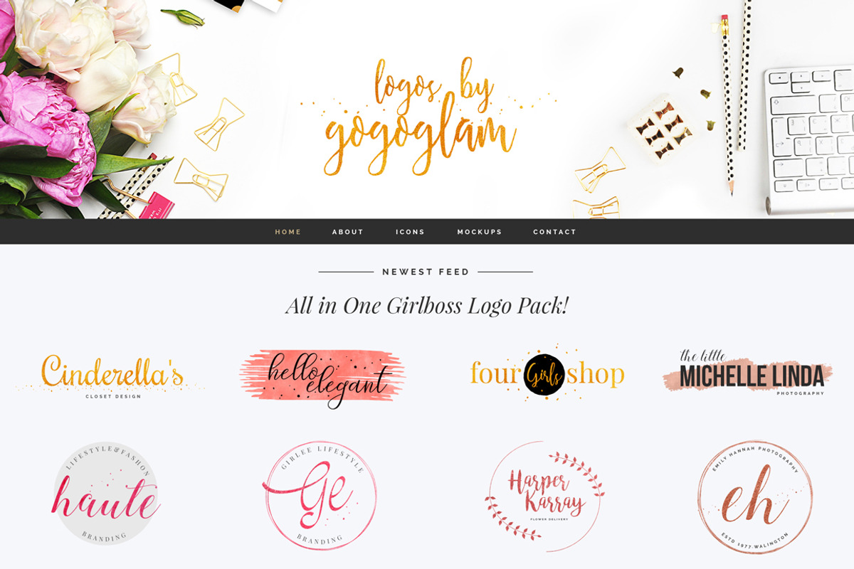 Girlboss Premade Branding Logos, a Branding & Logo Template by SNIPESCIENTIST (Photo 17 of 21)