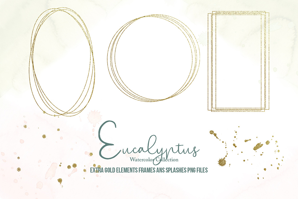 Watercolor Eucalyptus SET, a Decorative Illustration by TanataDesign (Photo 13 of 16)