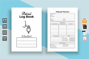 Podcast Logbook KDP Interior Vector