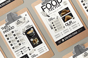 White Modern Retro Food Menu, a Flyer Template by graphicook (Thumbnail 2 of 4)