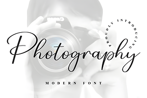 Photography Font Font, a Handwritten Font by Design Station