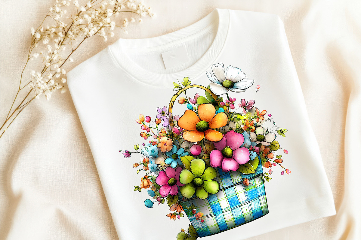 Whimsical Spring Gingham Clipart, an Illustration by GatewayDesign (Photo 5 of 5)