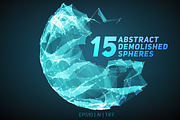 15 Abstract Demolished Spheres, an Object Graphic by GarryKillian (Thumbnail 1 of 4)