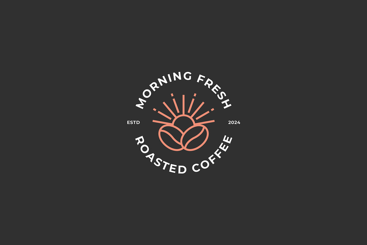 Roasted Bean Coffee Morning Logo, a Branding & Logo Template by Signatoro (Photo 2 of 2)