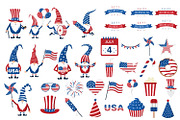 4th of July. Patriotic USA Gnomes, an Illustration by KeronnArt (Thumbnail 2 of 9)
