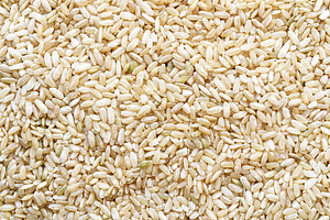 Full frame close up flat lay texture of brown rice for food and nutrition backg, a Food & Drink Photo by Eugene_Photo