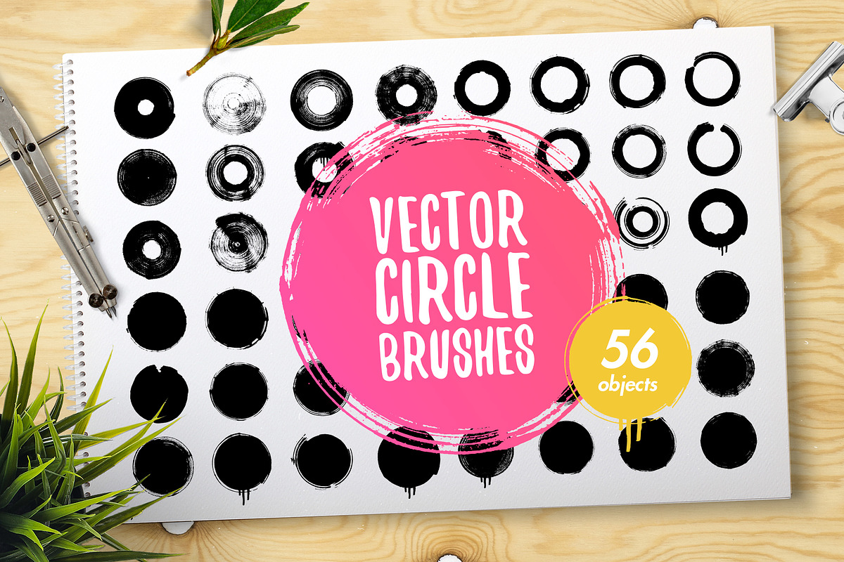Vector circle brushes, a Brush Add-On by DOBROGRAPH (Photo 1 of 6)