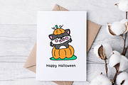 Halloween Day with cute wolf, an Animal Illustration by Nattapohncha (Thumbnail 3 of 3)