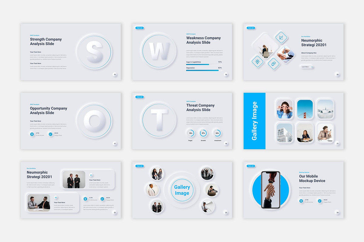 Neumorphic Presentation Keynote, a Presentation Template by BumbleGraph Studio (Photo 3 of 5)