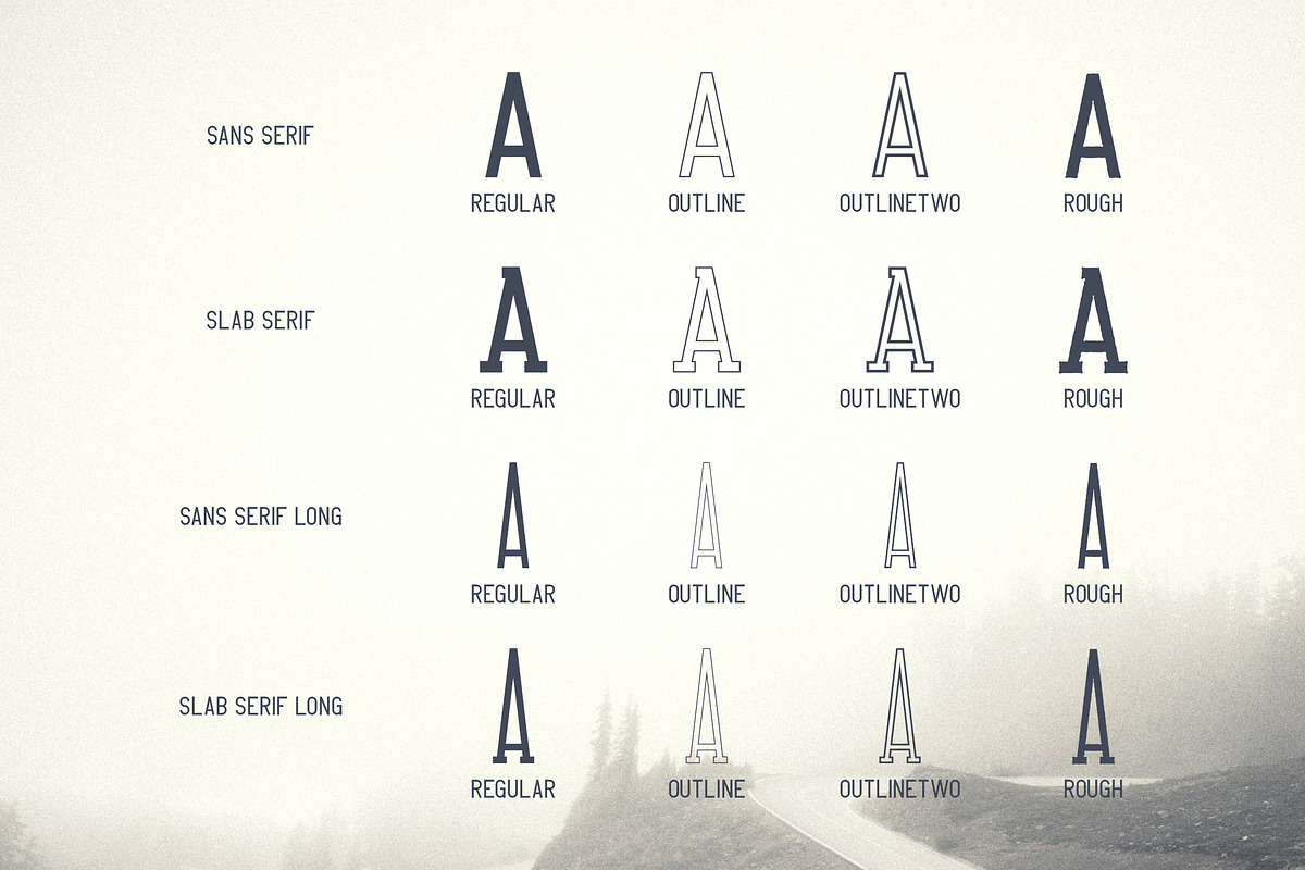 Crossroad -Vintage typeface|16 fonts preview 2