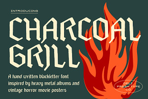 Charcoal Grill: A Blackletter Font