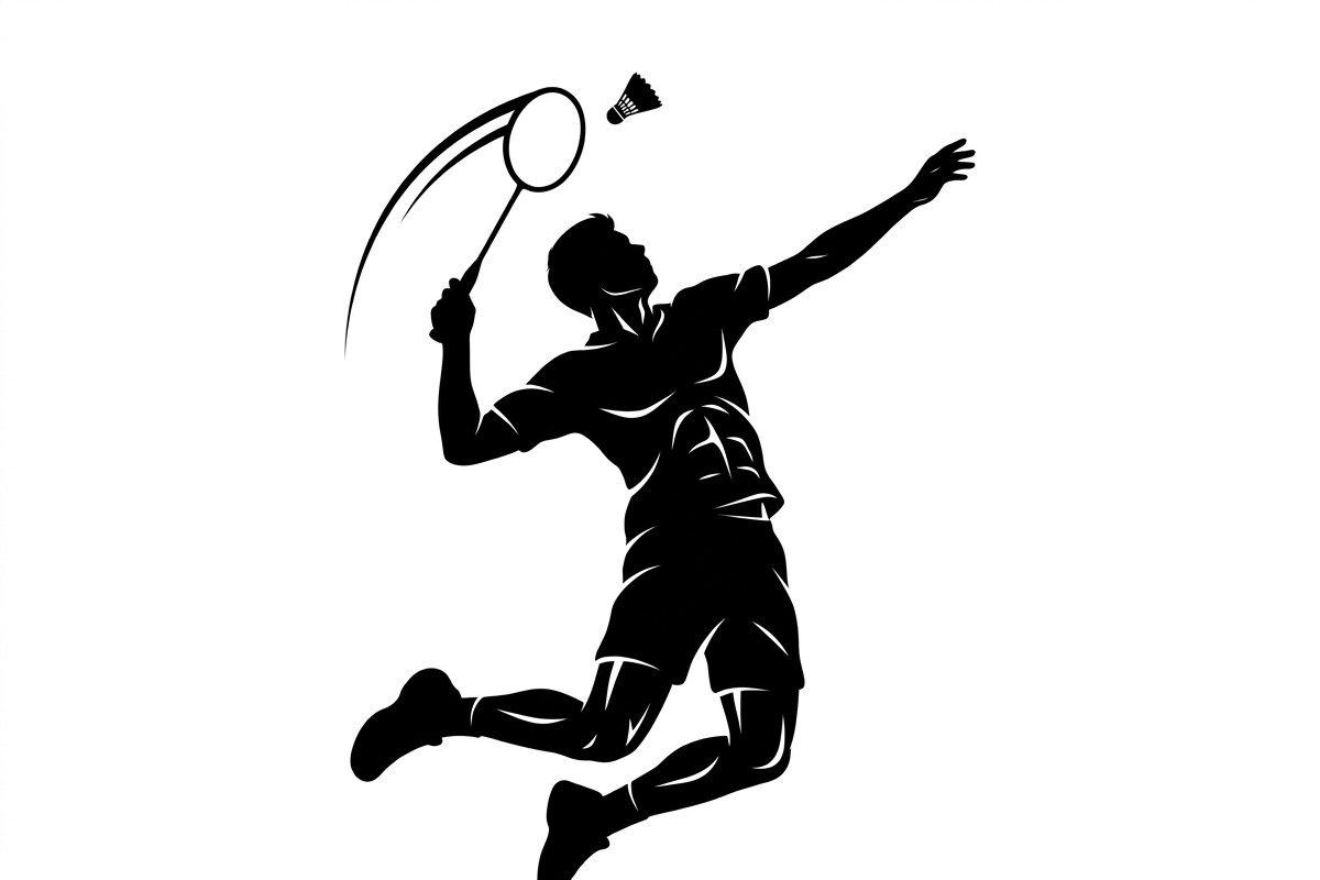 60 Badminton Player Smash Silhouette, a Person Illustration by Amazin_art (Photo 9 of 37)