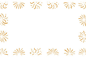 Festive light gold fireworks. Bursts, an Object Illustration by GraphiShop