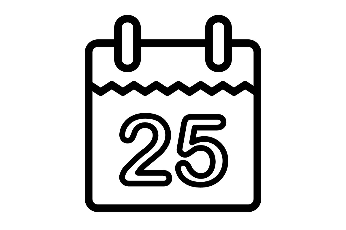 Calendar icon, an Outline Icon by Sumberpangan (Photo 1 of 3)