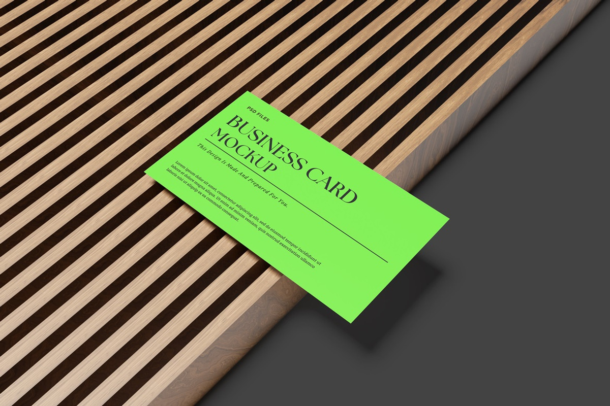 Business Card Mockup Top View, an Advertising Mockup by GraphicWindow (Photo 3 of 6)
