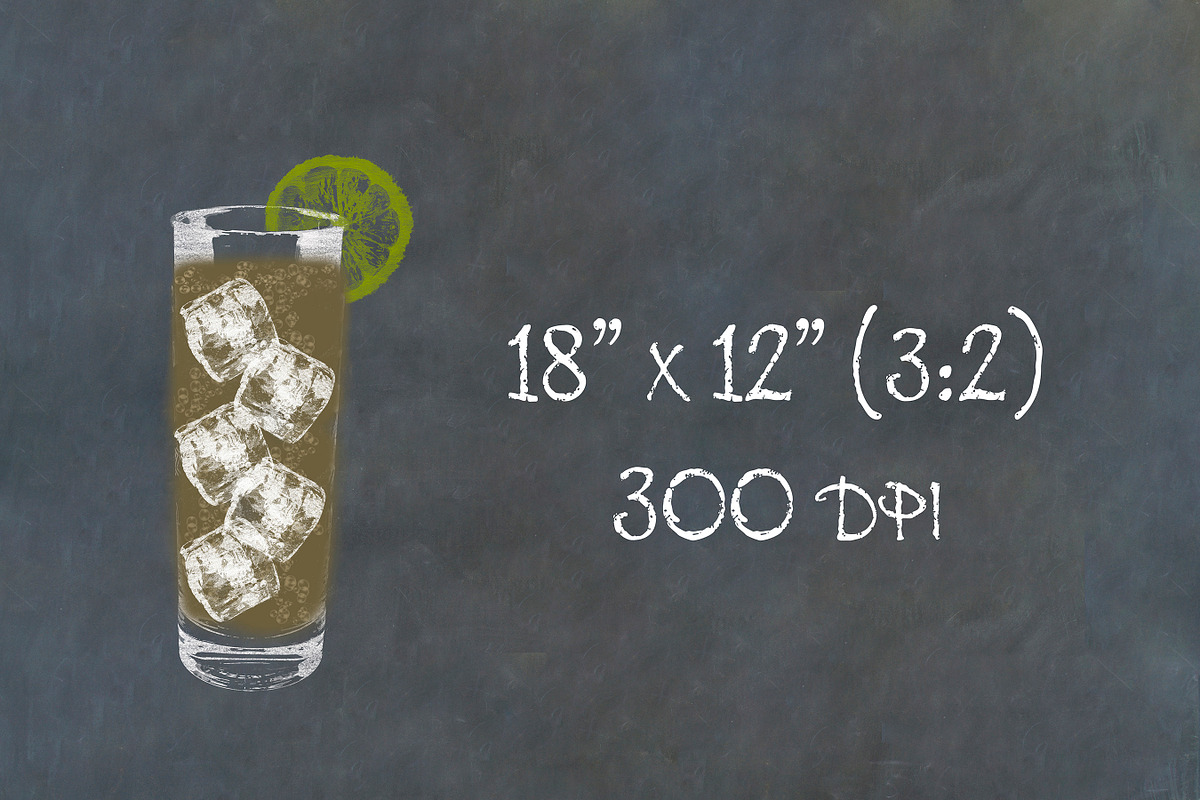 Classic Cocktail Chalkboard Sketches, an Object Illustration by karenfoleyphoto (Photo 2 of 30)