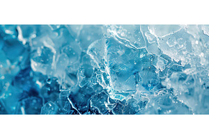 Closeup texture of cracked blue ice, an Abstract Photo by piter.goskov
