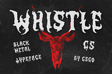 CS Whistle – Black Metal Font