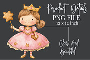 Watercolor Christmas Princess Clipar, an Illustration by Rose Art (Thumbnail 5 of 5)