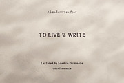 To Live and Write - Handwritten Font, a Handwritten Font by slowlivecreate (Thumbnail 2 of 7)