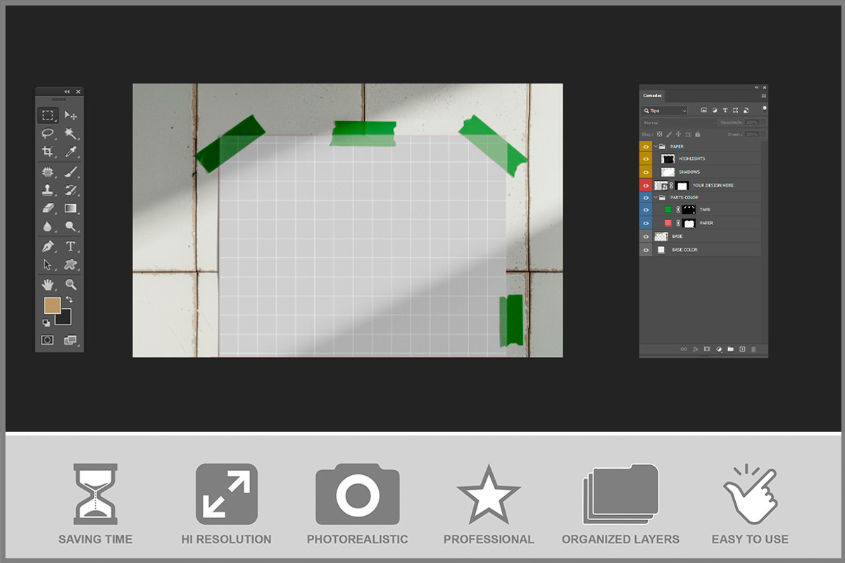 Tiled Wallpaper PSD, a Product Mockup by Bruno's Shop (Photo 2 of 3)
