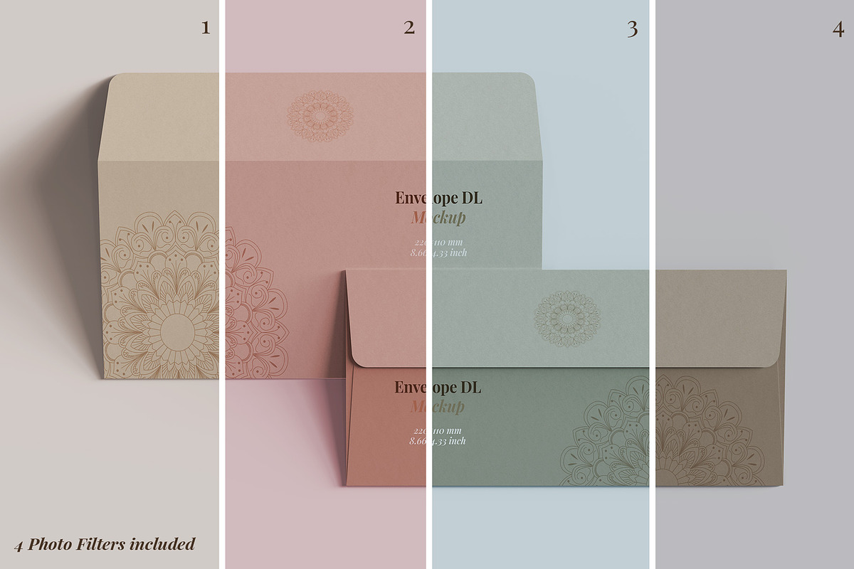 Envelope DL Mockup - 12 Views, an Advertising Mockup by Illusiongraphic (Photo 14 of 27)
