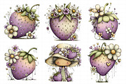 Whimsical Spring Strawberry Clipart, an Illustration by Daily.Designs (Thumbnail 5 of 7)