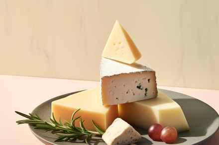 Assortment of cheese with fruits and nuts close up, a Food & Drink Photo by Natalia Klenova's Shop