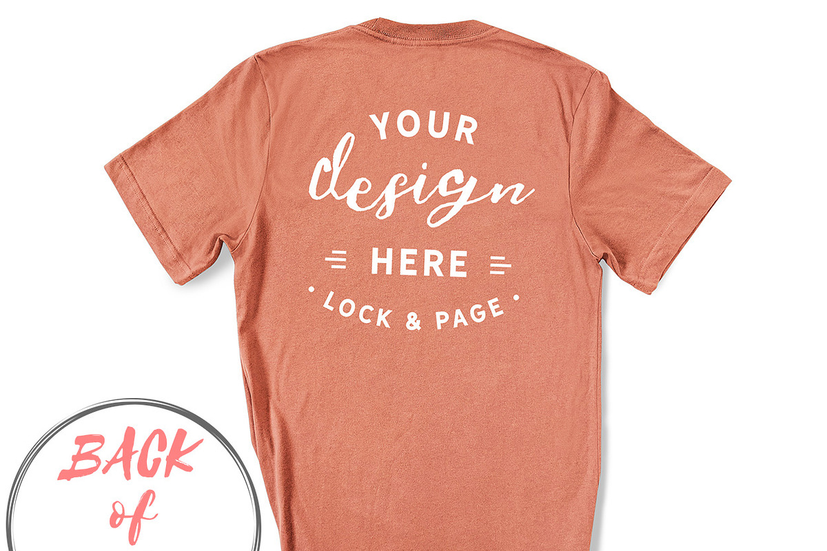 Back Of T-Shirt BC3001 Mockup Bundle, a Shirt Mockup by lock and page (Photo 65 of 88)
