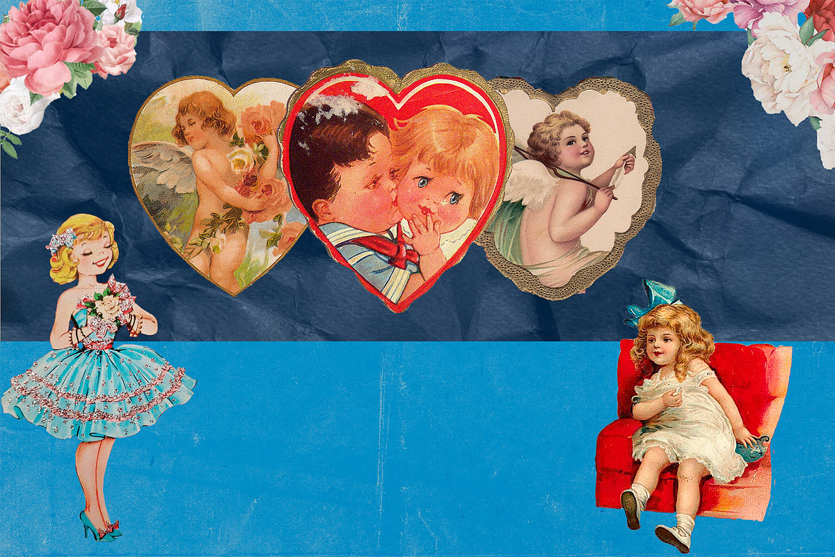 Valentines day RETRO Design SET, an Object Graphic by Alexiva (Photo 6 of 7)
