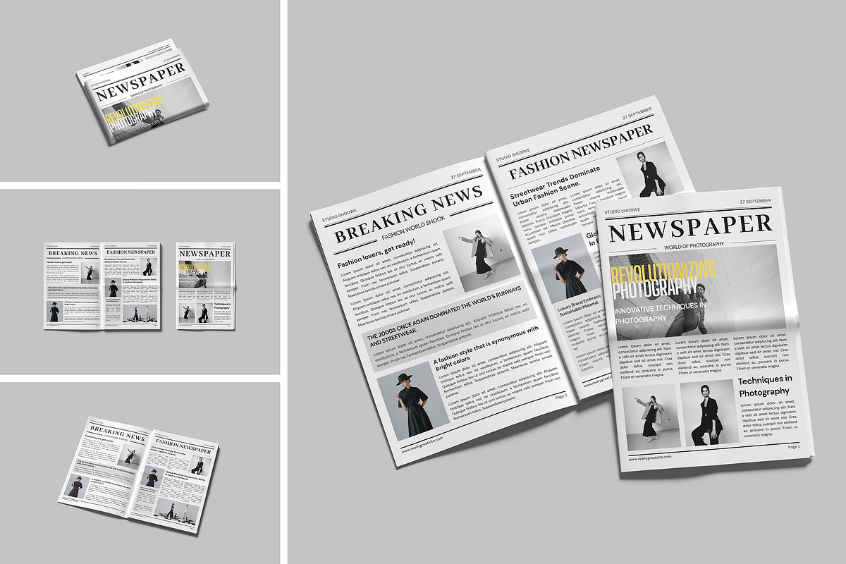 Newspaper Mockup, a Books & Magazine Mockup by Amigos__46 (Photo 1 of 5)