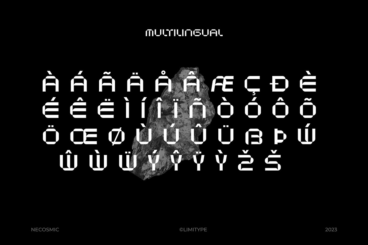 Necosmic - Futuristic Font, a Sans Serif Font by limitype (Photo 9 of 11)